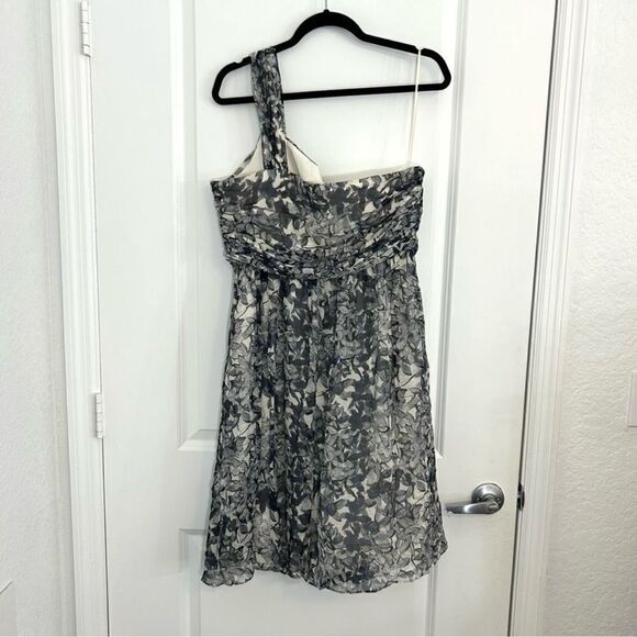 J. Crew Collection Silk One Shoulder Dress Size 14 Floral - Picture 2 of 6